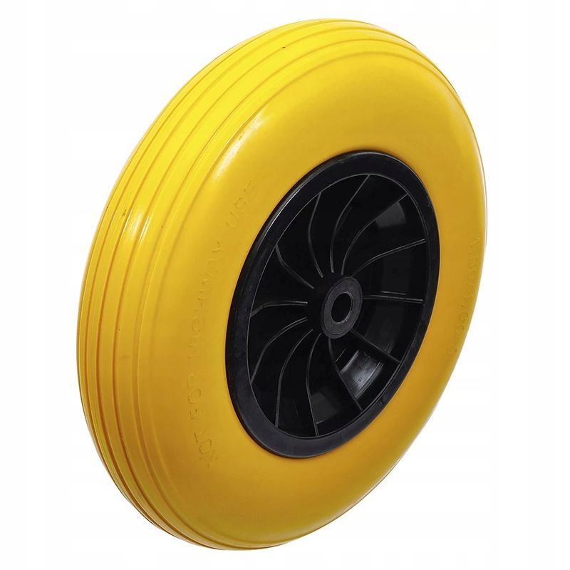 Kolečko pro kolečko Pu Ø 400 mm bezdušové, žluto-černé Bgs Diy 80657