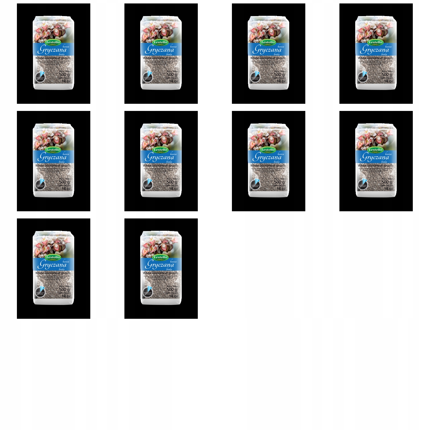 Levně 10 x 500 g Lestello pohanková kaše bílá Karton