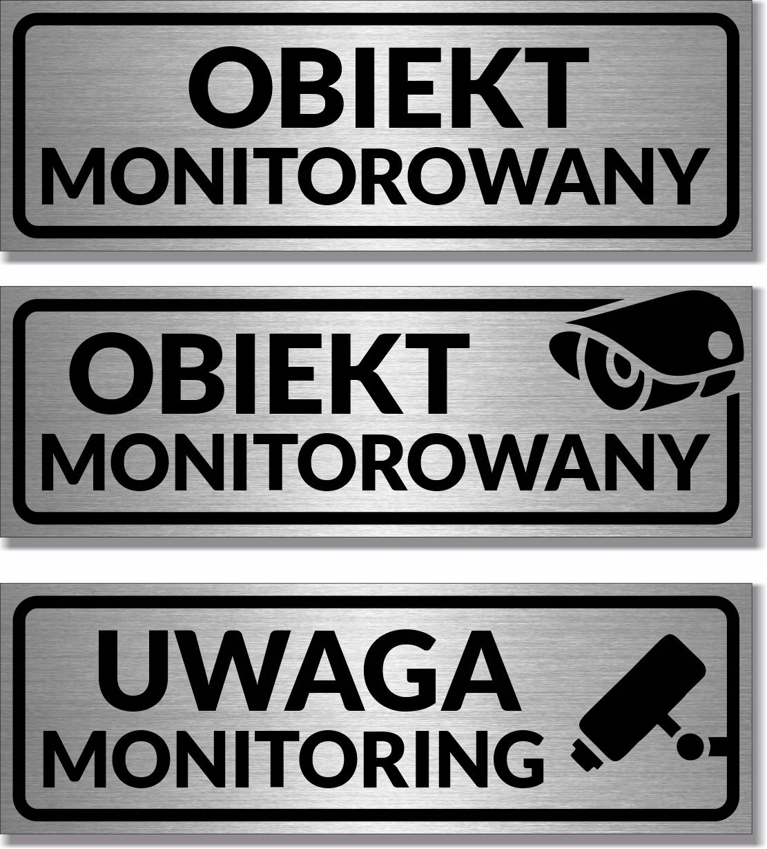 OBIEKT MONITOROWANY tabliczka tablica ALU 30x10 cm