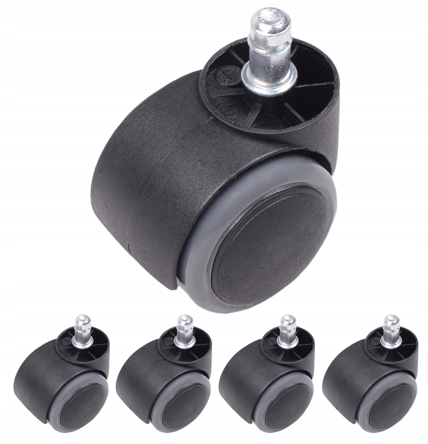

Kółka Gumowe Do Fotela fi 11 mm 5 sztuk Nowe szare