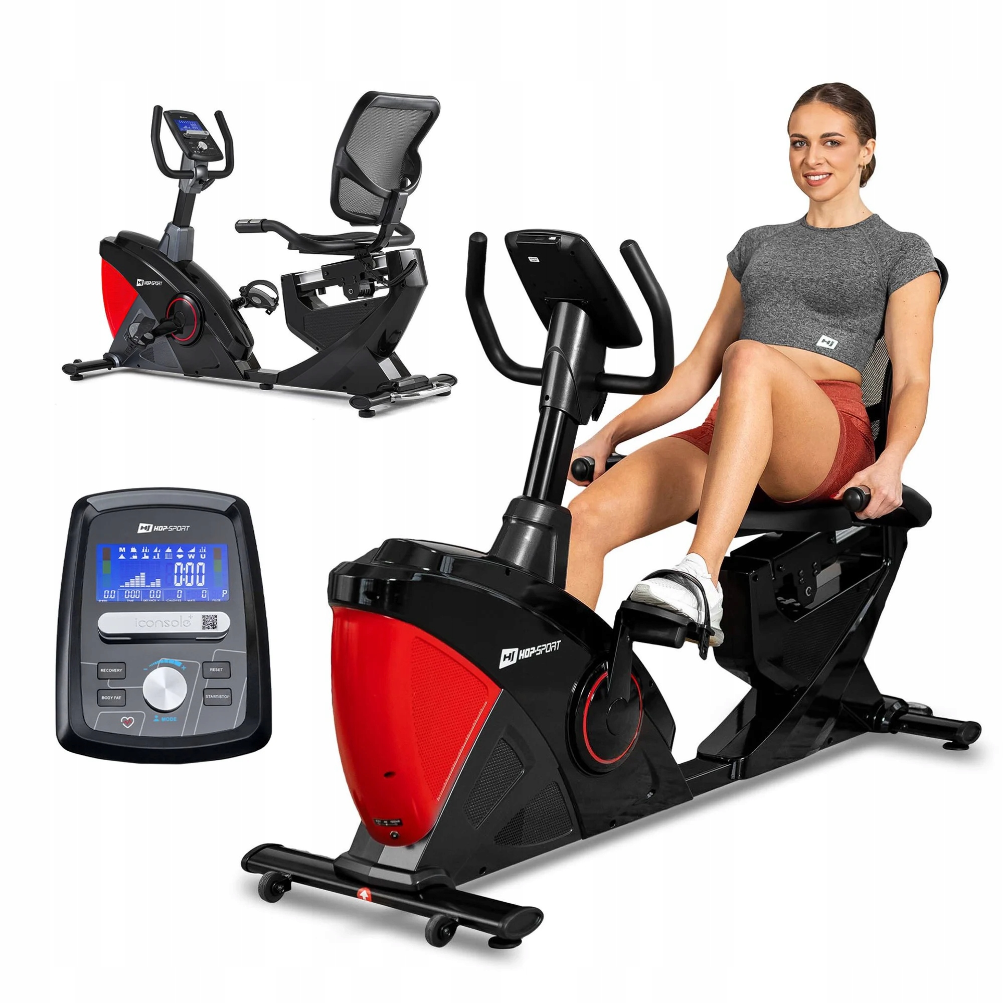 Rower Treningowy Elektryczny Poziomy Magnetyczny Stacjonarny Leżący