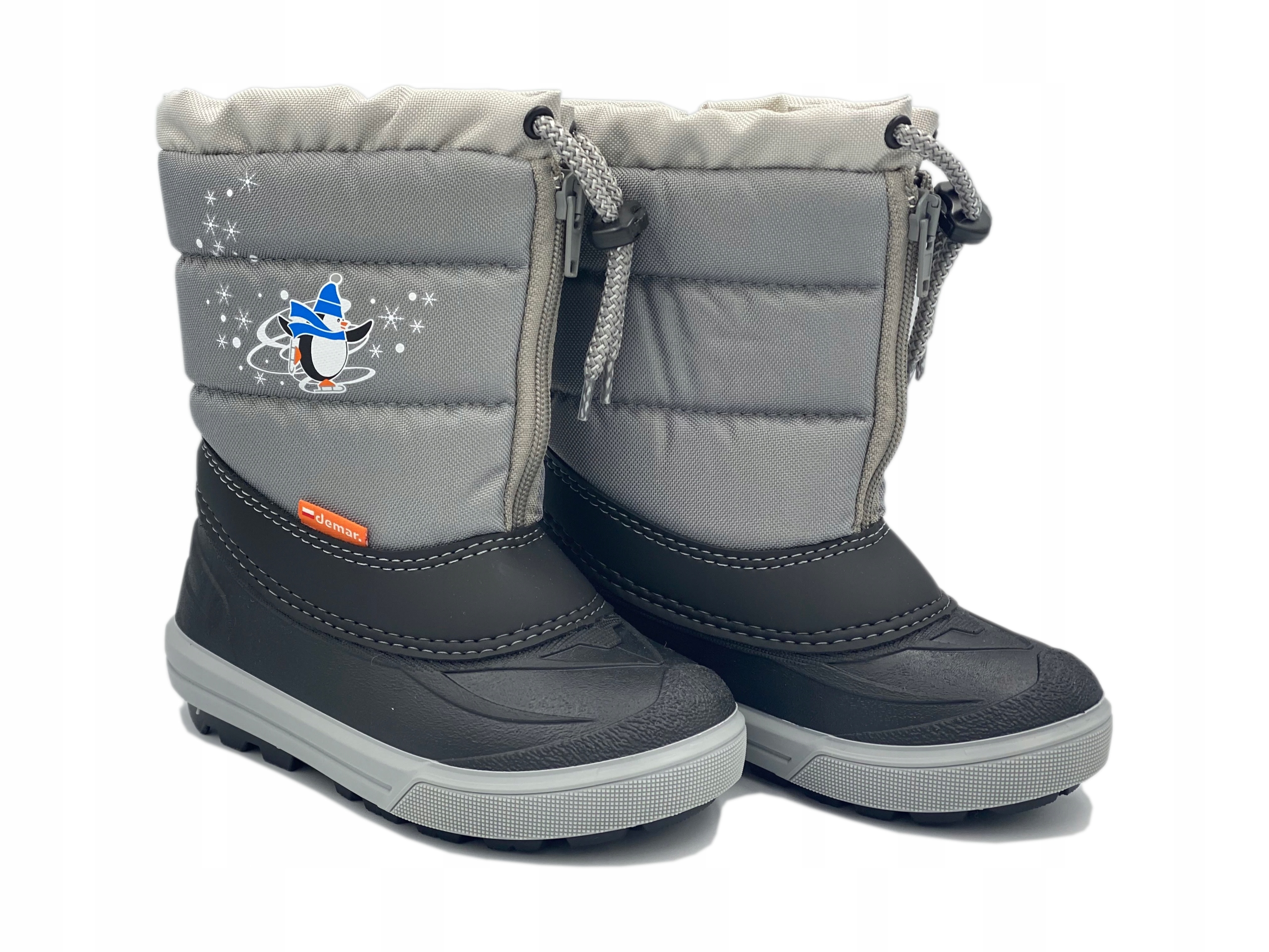 Demar Śniegowce KENNY Ocieplane Naturalna Wełna, Szare roz. 24/25 C Marka Demar