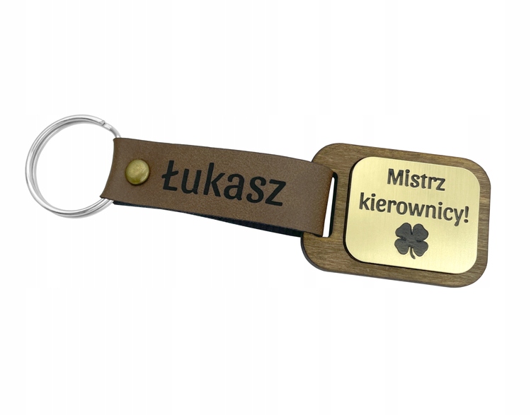 

Brelok do kluczy z Grawerem skóra