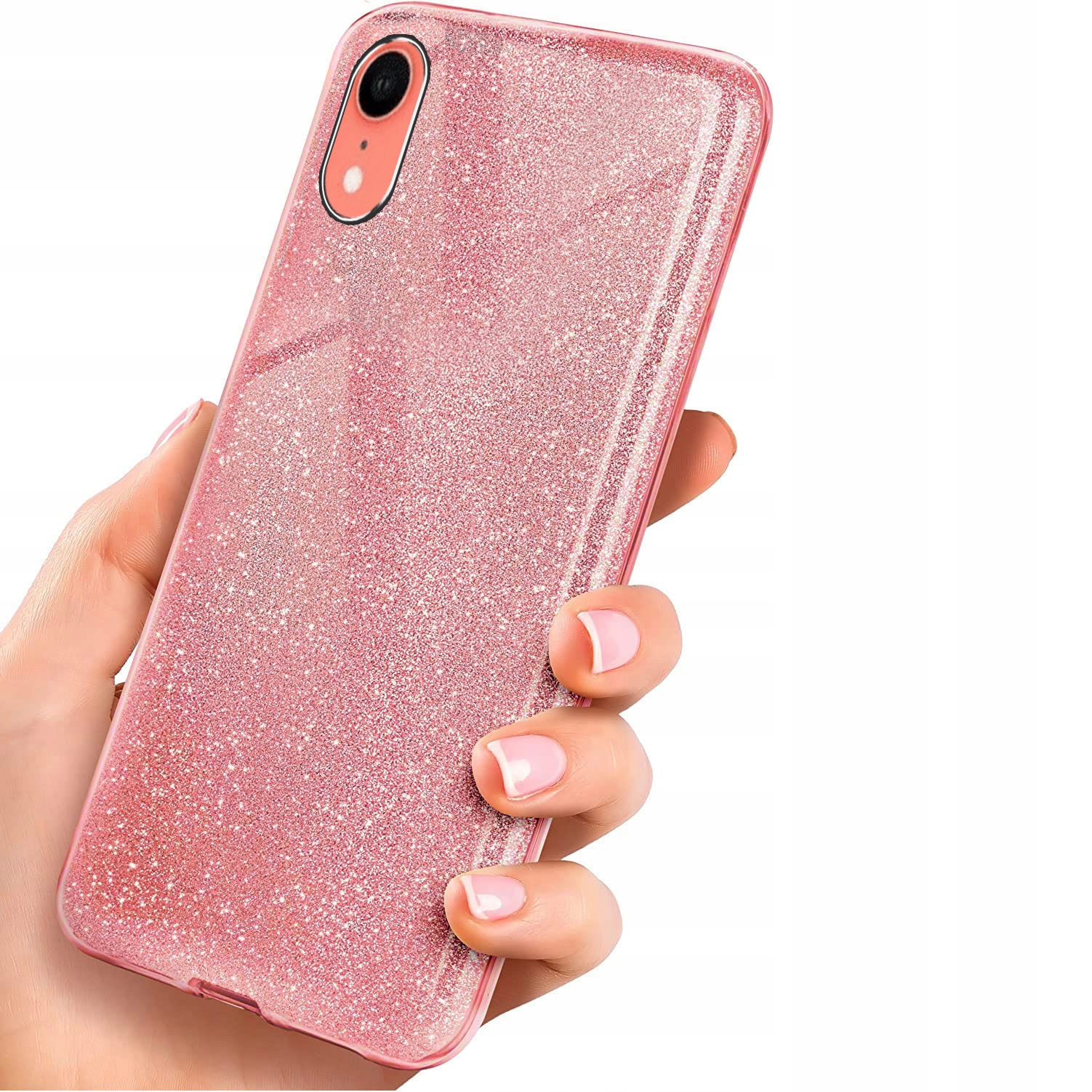 

Etui na iPhone Xr Brokat Case Bling Szkło