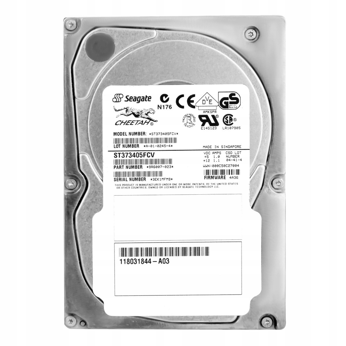 Emc 118031844-A03 73GB 10K Fc 3.5'' ST373405FCV