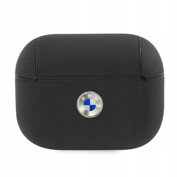 Pouzdro Bmw Genuine Leather Silver Logo pro AirPods Pro černé
