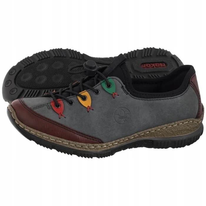 Dámské polobotky Rieker Šedé N3271-14 Blue