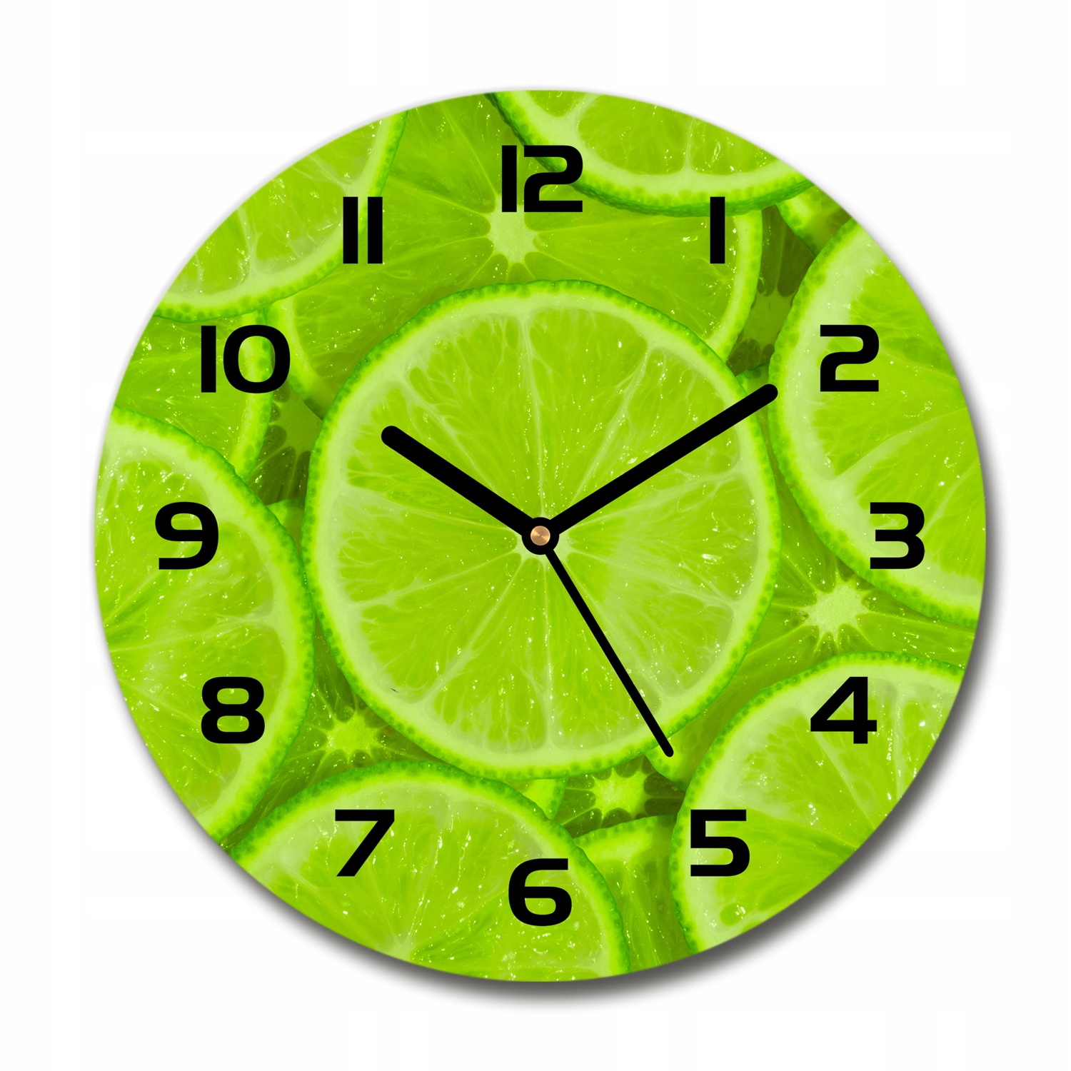 

Zegar ścienny szklany okrągły Limonki fi 30 cm