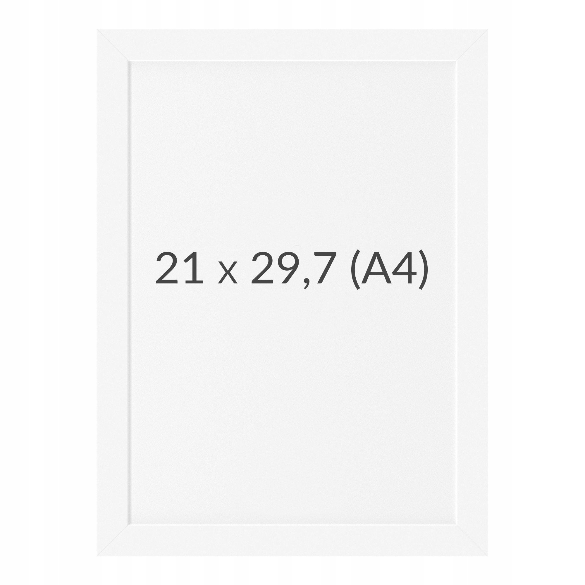 RAMKA DREWNIANA BIAŁA 21X29,7 CM A4