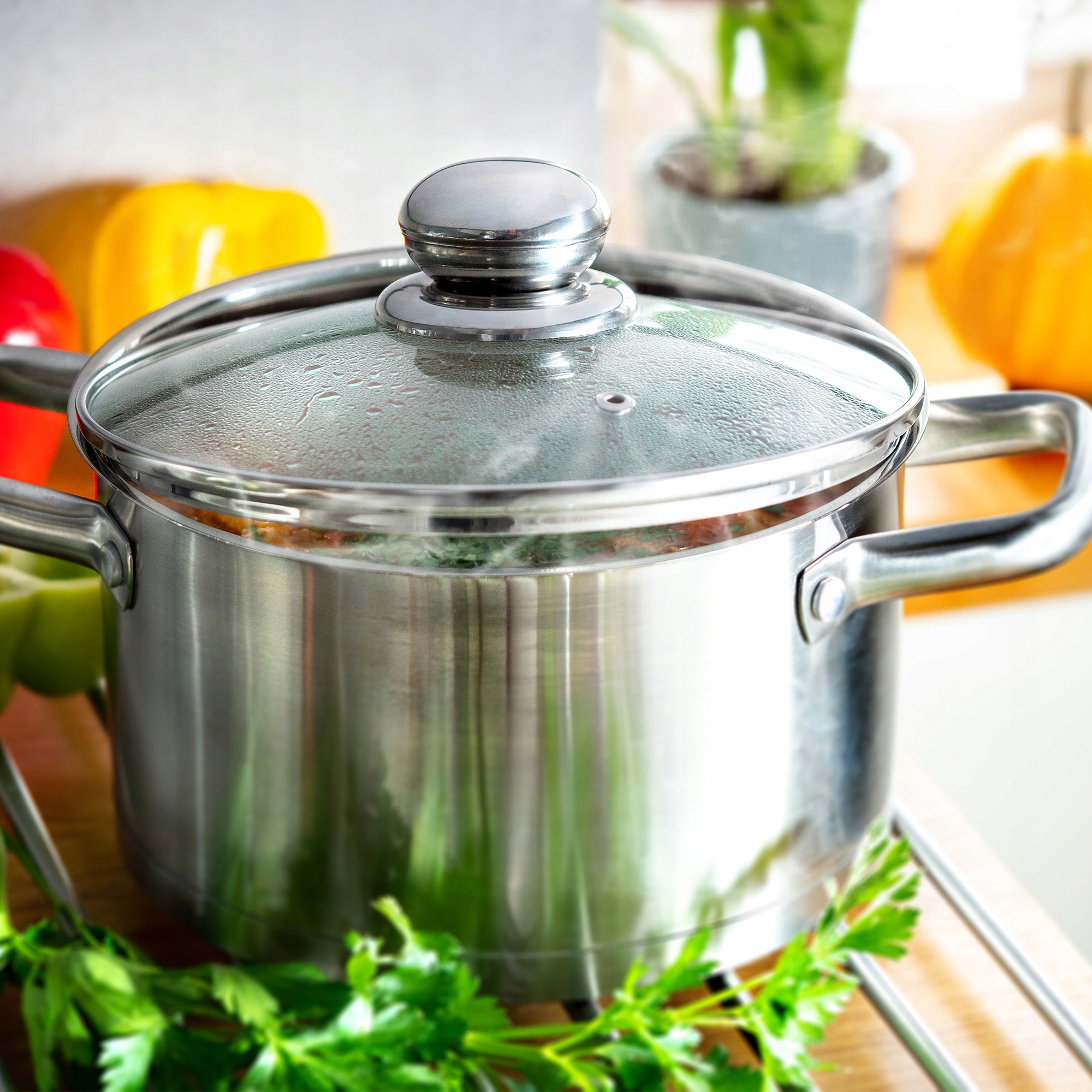 POKRYWA ŻAROODPORNA SZKLANA DO GARNKA PATELNI 20cm Materiał szkło