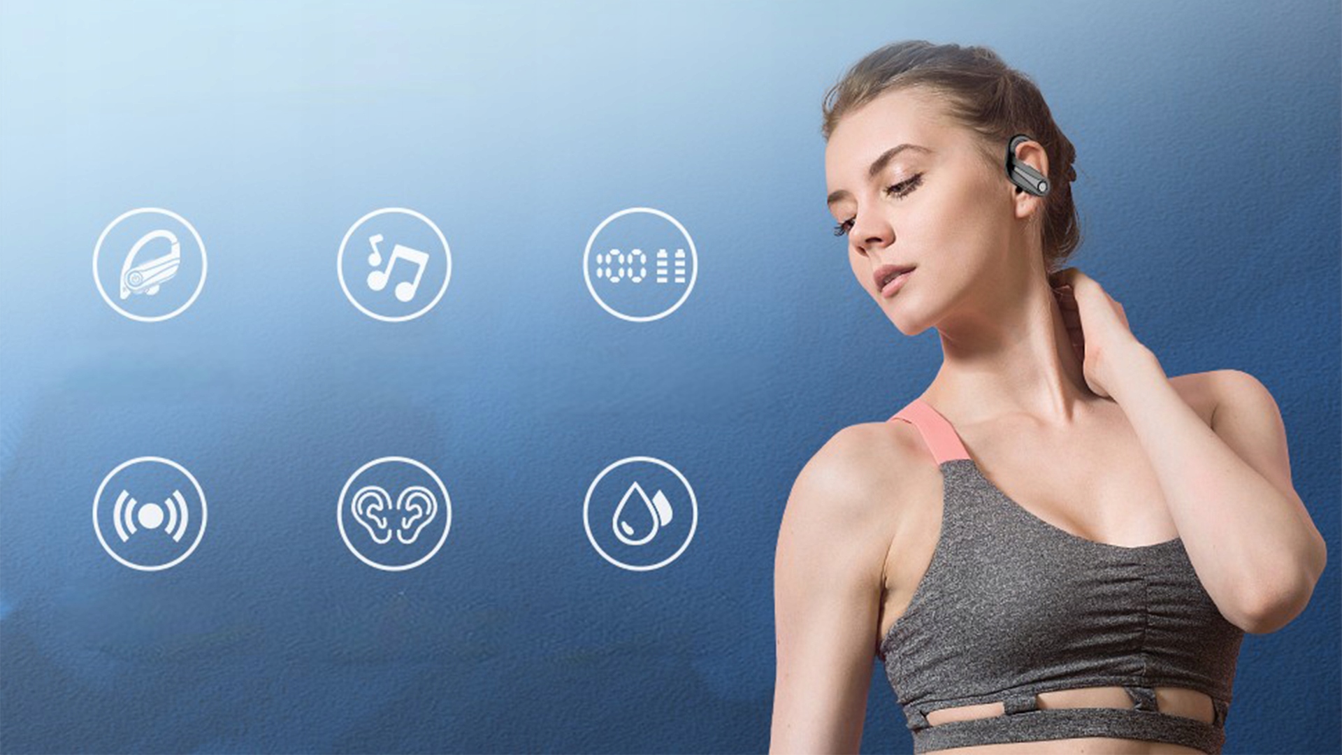 SŁUCHAWKI BEZPRZEWODOWE BLUETOOTH 5.3 PRO SPORTOWE DOUSZNE TWS + POWERBANK Marka NejtStyle