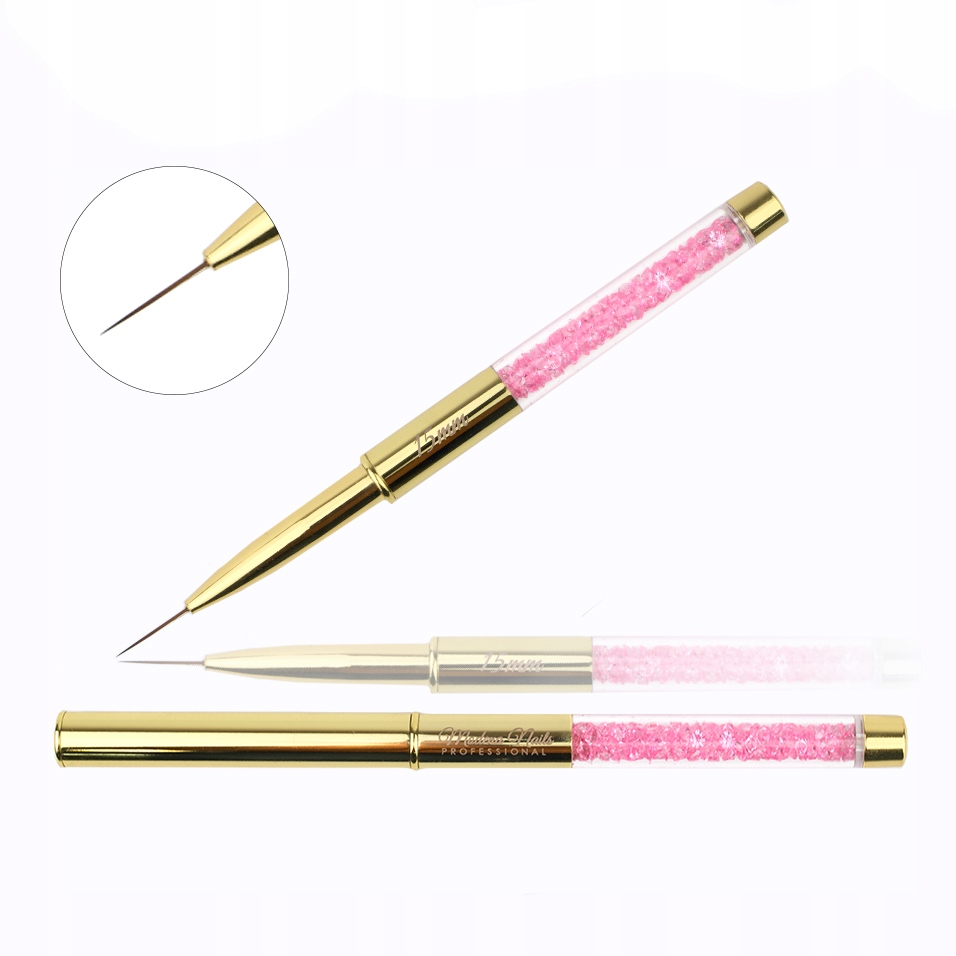 

Pędzelek Do Zdobień z Kryształkami Gold 15mm