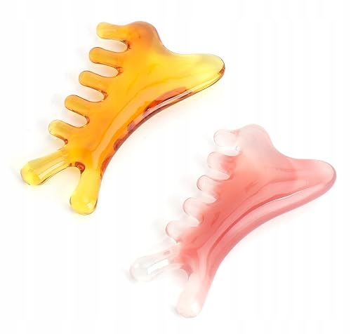 Gua Sha Masážní Přístroj 4V1 Růžový Kámen Na Obličej Pro Ženy, Sada 2 Ks