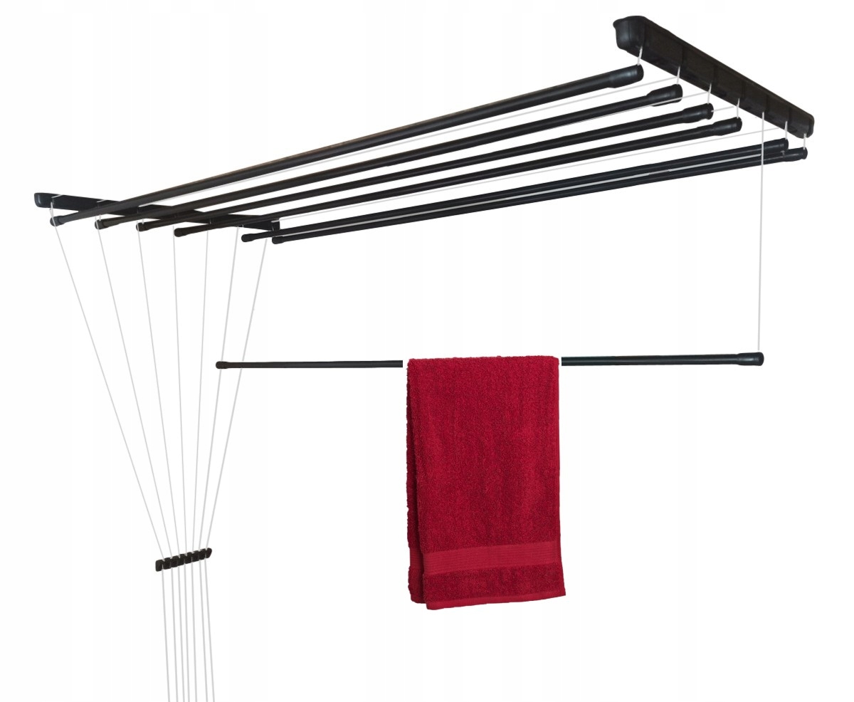 

Suszarka Sufitowa Na Pranie Czarna 7 Prętów-140 cm
