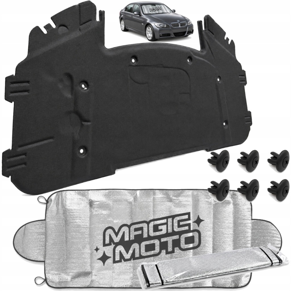 Zvuková izolace masky Izolace podbití Bmw 3 E90 E91 04-13r sponky podložka Hq