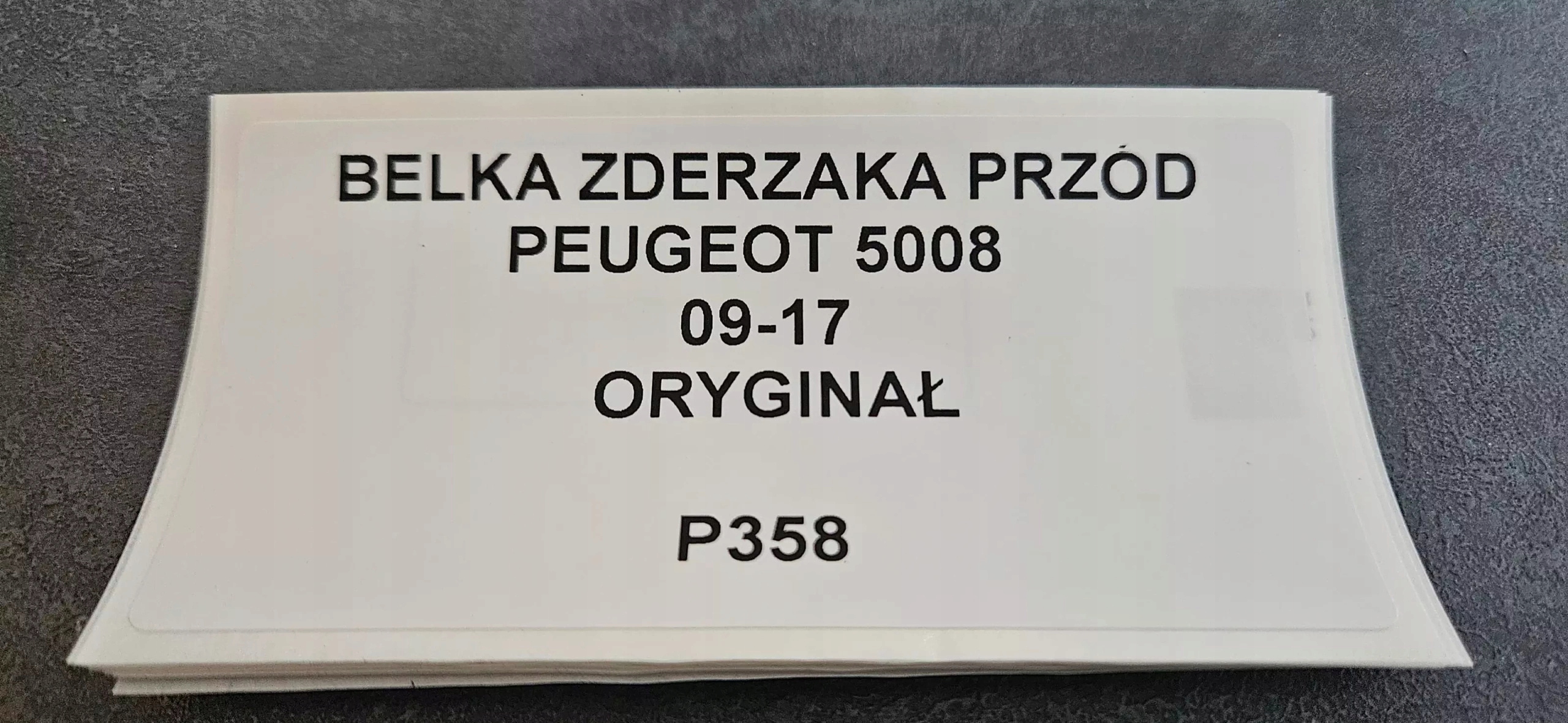 bumper support front PEUGEOT 5008 2009-17 original