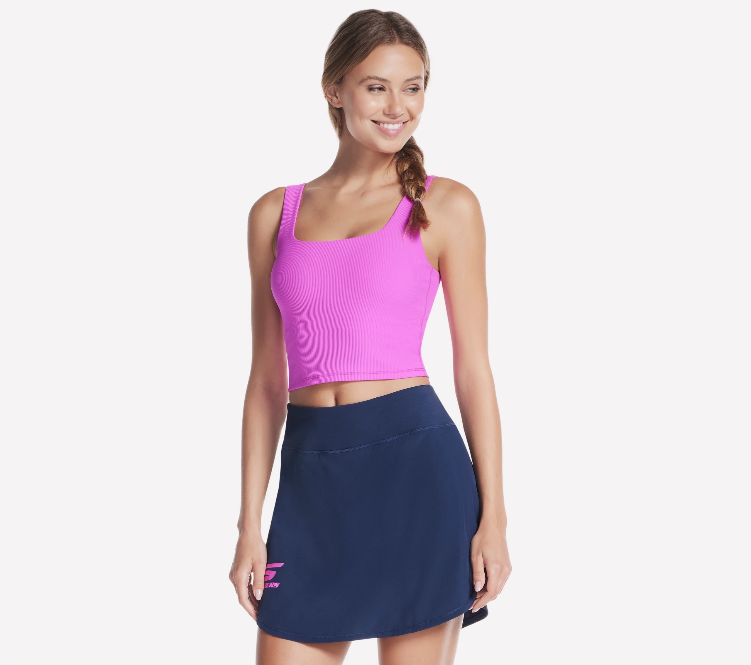 Podprsenka Skechers Go Flex Rib Longline Bra neonově růžová BR1 Nplv