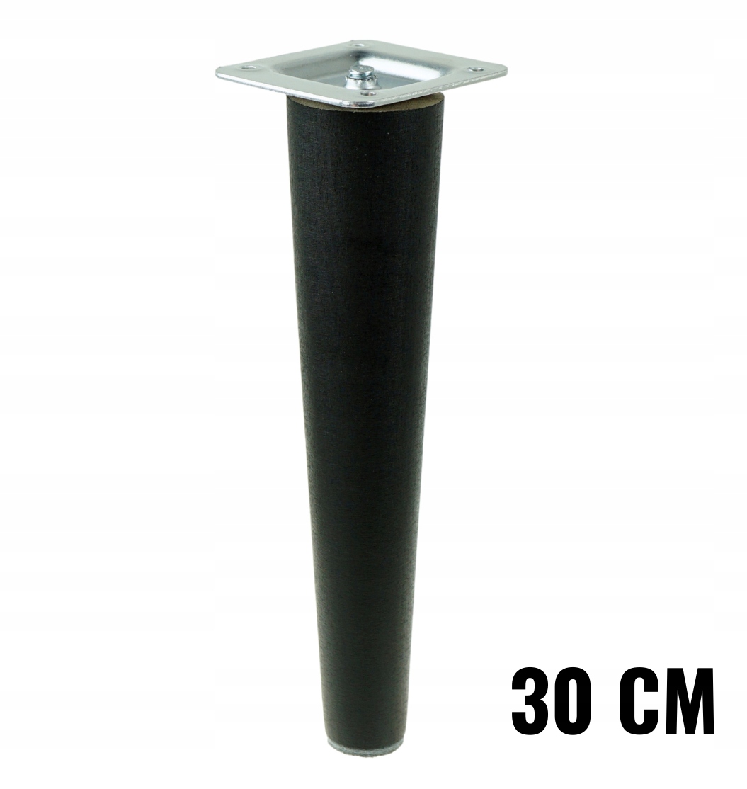 

Noga drewniana nóżka buk czarna prosta zestaw 30cm