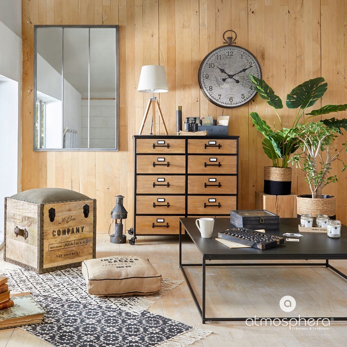 LAMPA STOŁOWA BAMBUSOWA + BEŻOWY KLOSZ boho 58 cm Zasilanie sieciowe