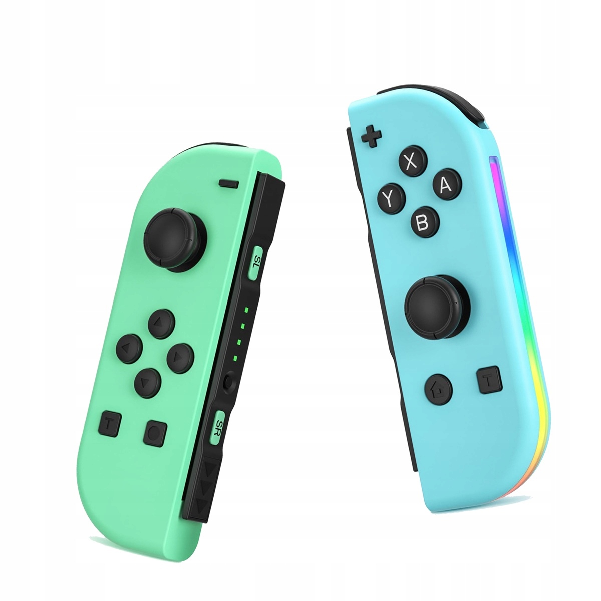 Gamepad Joycon bezprzewodowy z Dynamicznym Rgb do Switch, zielony