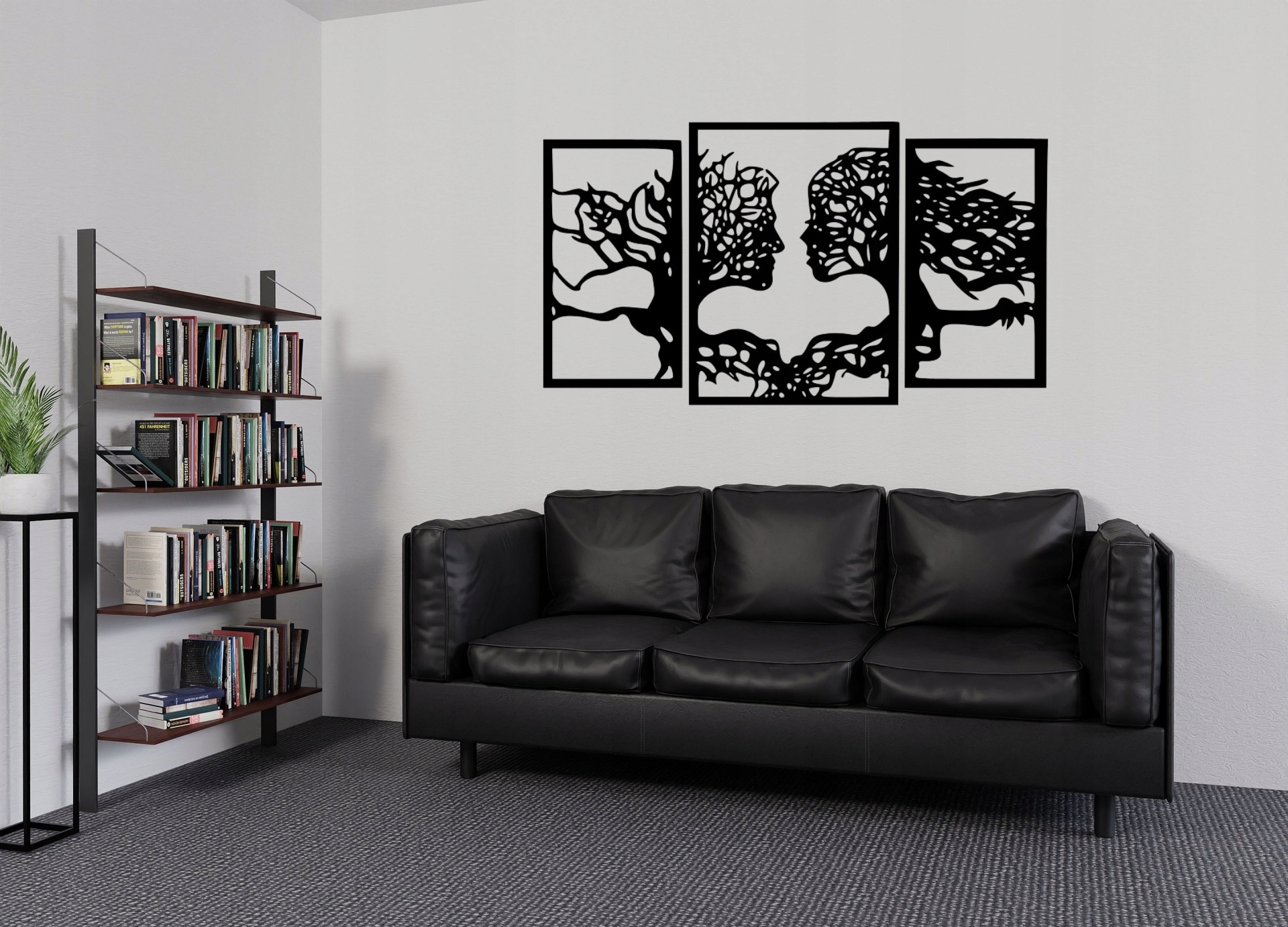 Obraz AŻUROWY Obrazy do salonu dekoracje scienne tryptyk Panele 3D 95cm Wysokość produktu 63 cm
