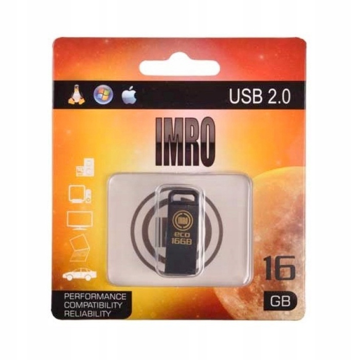 Imro pendrive 16GB Usb 2. 0 Black czarny Imro
