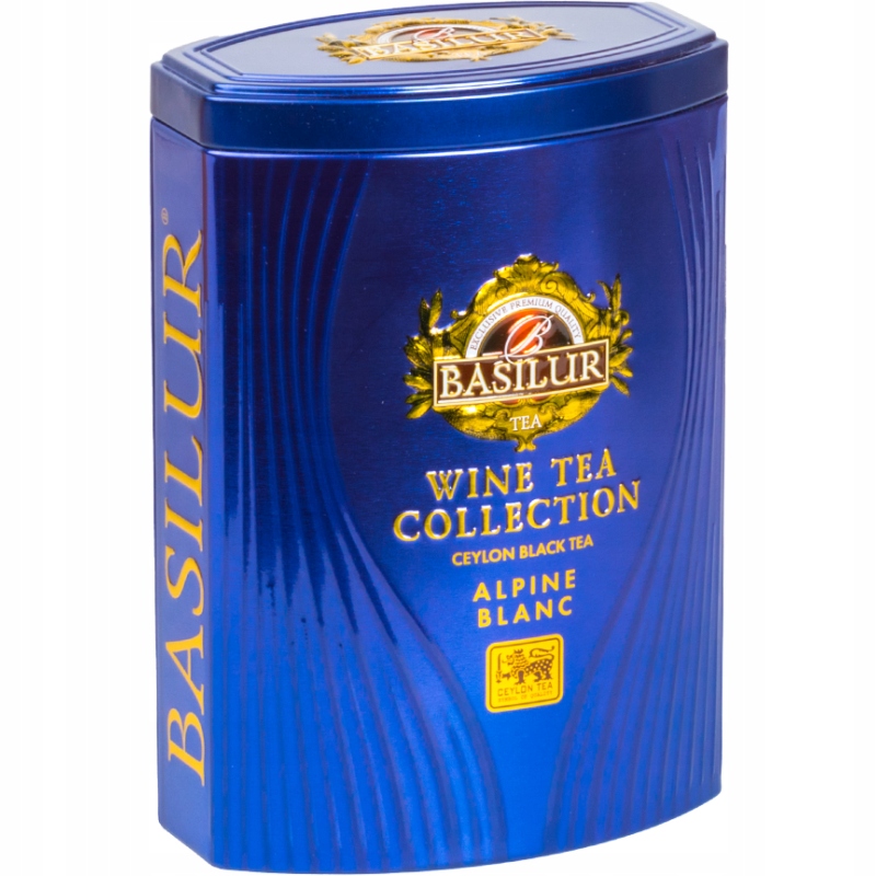 Levně Čaj Černý cejlonský Víno Bílé Rozinky plechovka Basilur Dárek 75 g