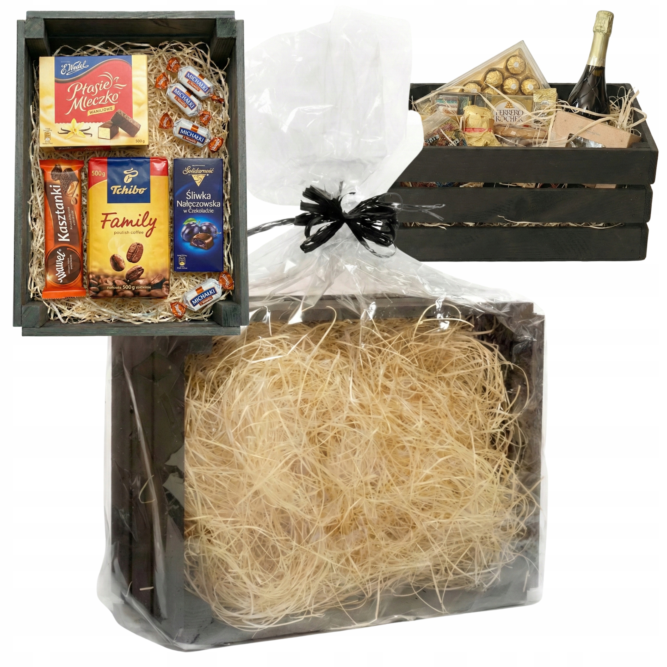 Košík Dárková Sada Dárková krabička dřevěná Velké balení