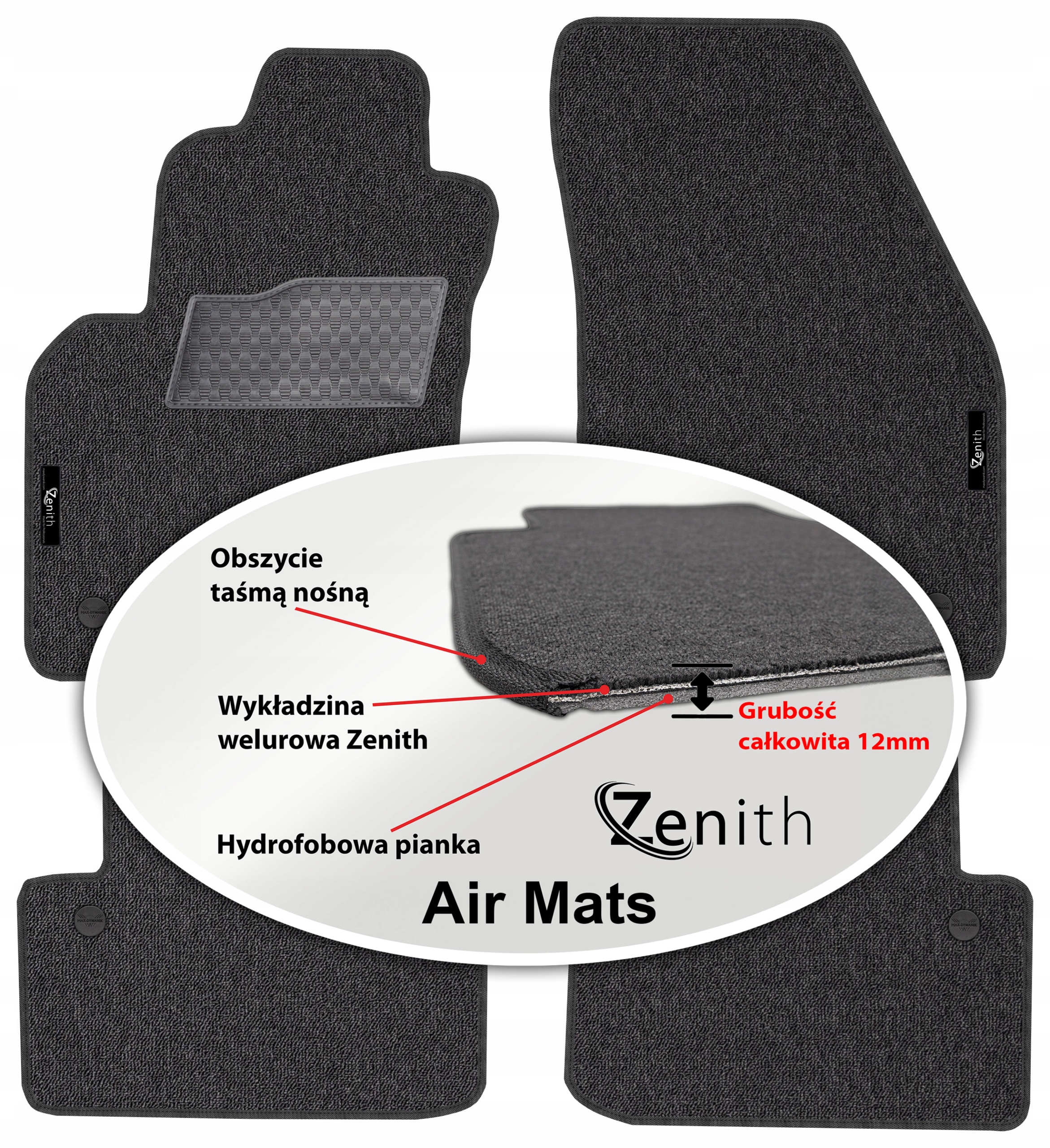 Volvo V50 2004-2012 Velúrové koberčeky do auta Zenith Air Mats