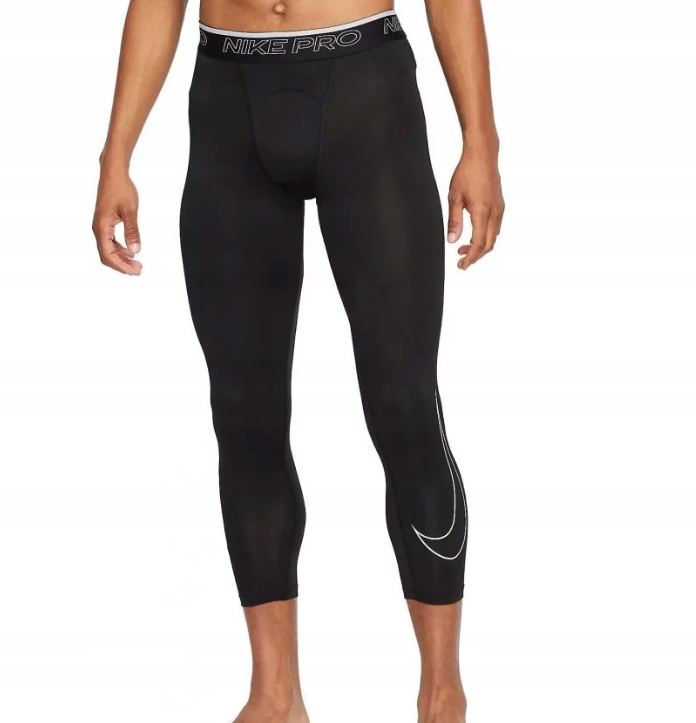 Legginsy męskie Nike Pro Dri-FIT 3/4 czarne DD1919-010 r. S