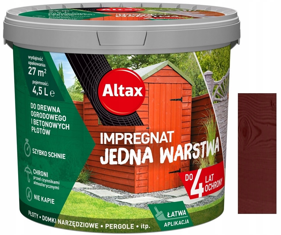 

Altax Impregnat Drewna Ogrodowego Orzech 4.5L