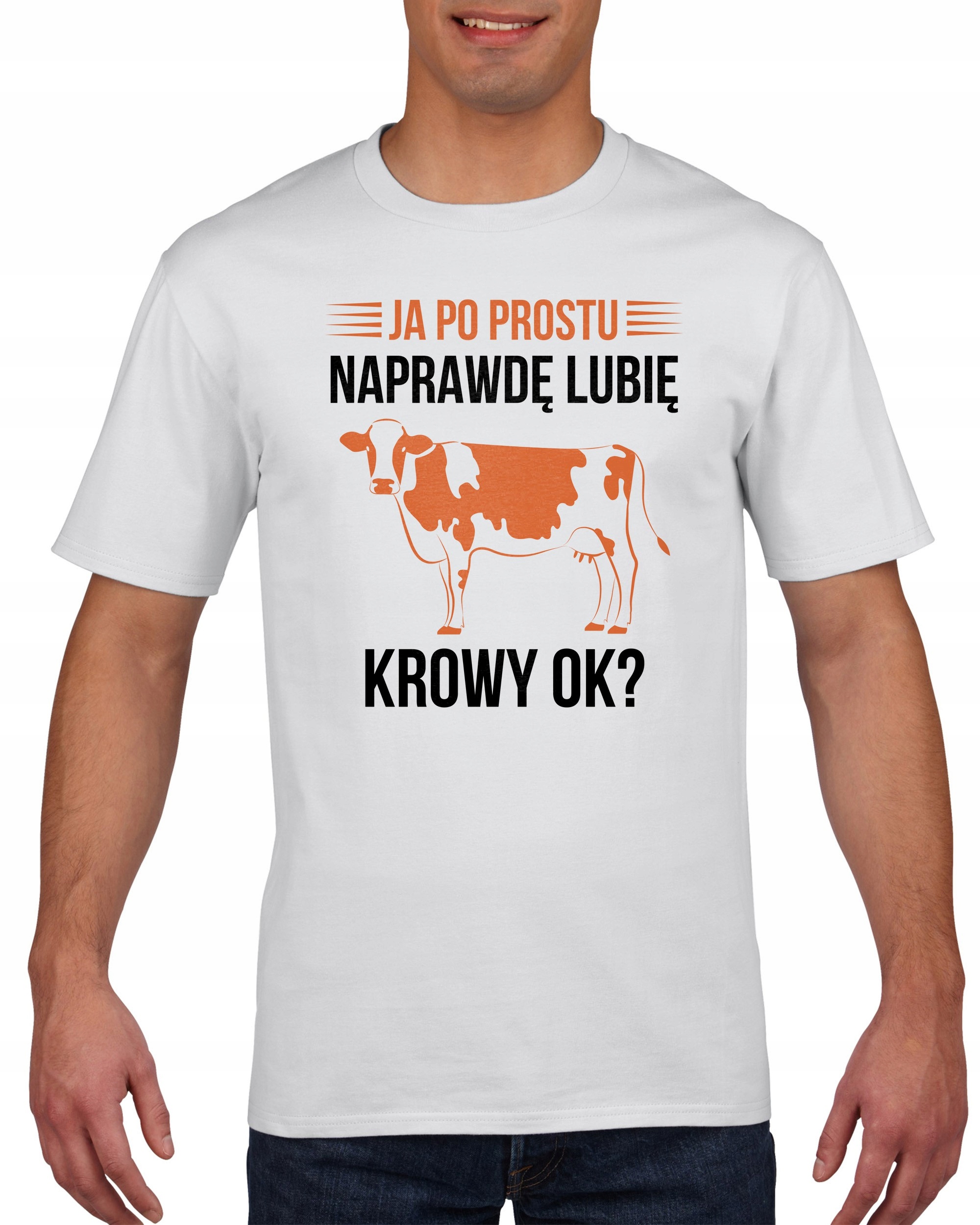 

Koszulka męska Ja po prostu lubię krowy ok L