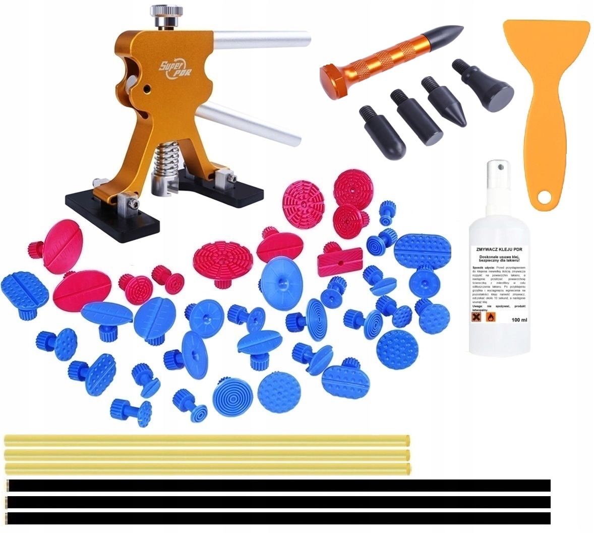 Puller Pdr oprava, bez lakování, odstraňování promáčklin, sada