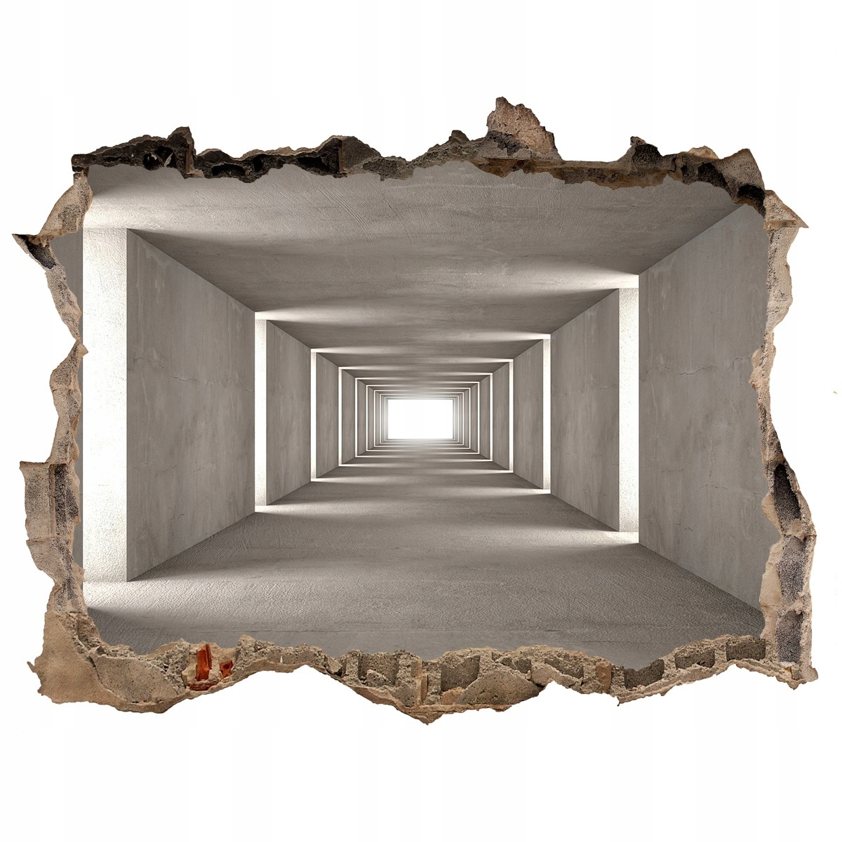 

Dziura 3d okleina Naklejka Betonowy tunel 168x113