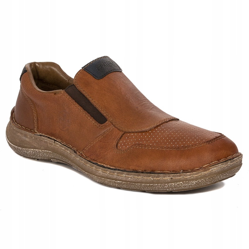 Rieker Półbuty męskie skórzane brąz 03069-24 r.43