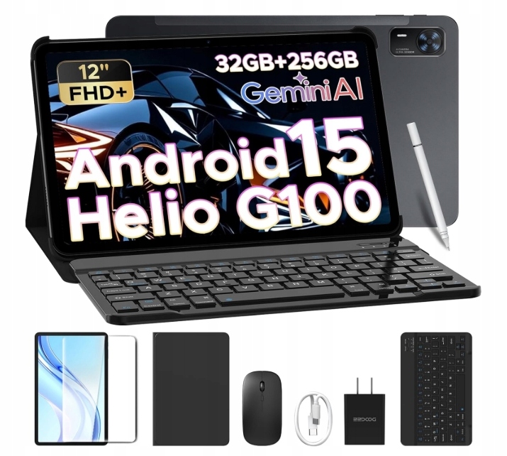 Tablet Doogee Tab E3+ Vip Edition 12“ Android 15 32+256GB Lte Akcesoria