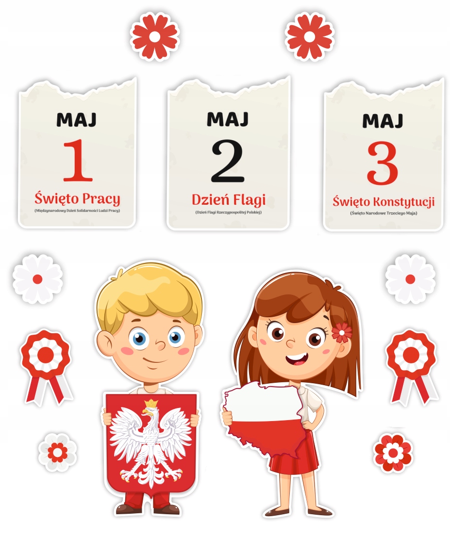 DEKORACJA PATRIOTYCZNA - ŚWIĘTA MAJOWE (3 MAJA) KONSTYTUCJI - KOMPOZYCJA