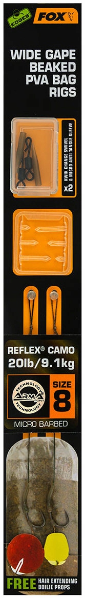 PRZYPON FOX WIDE GAPE BEAKED PVA RIG HAK 4 25lb