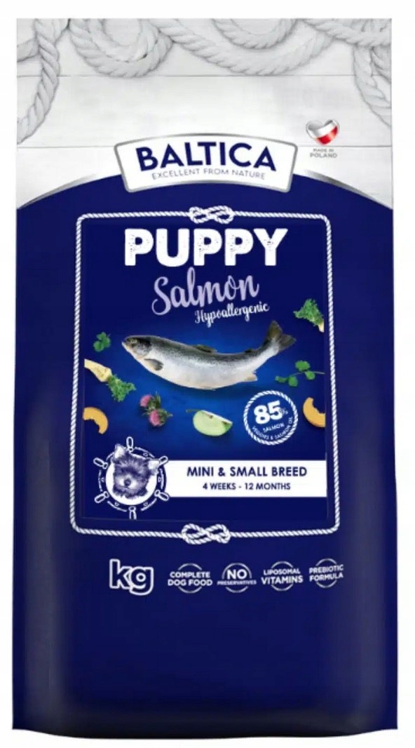 Baltica Excellent Puppy Salmon Hypoallergenic dla szczeniąt małych ras 9 kg