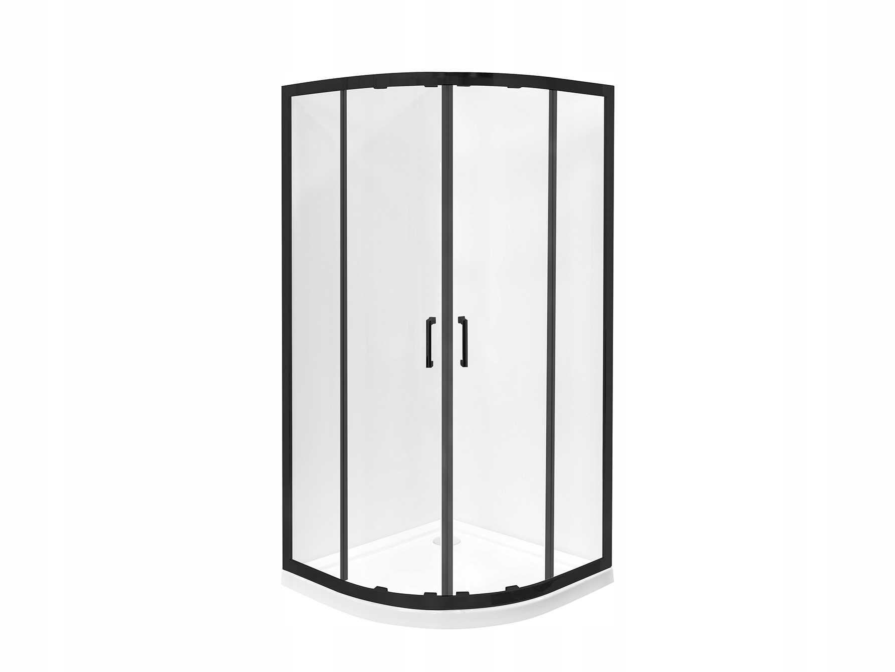 Besco Kabina prysznicowa Modern Black drzwi podwójne, rozsuwane 90 x 90 cm