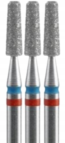 3 kusy Diamantová fréza Červeno-modrá Průměr 2,5 mm Staleks