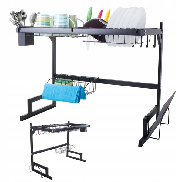 Levně Odkapávač na nádobí nad dřezem, příbory v podkroví