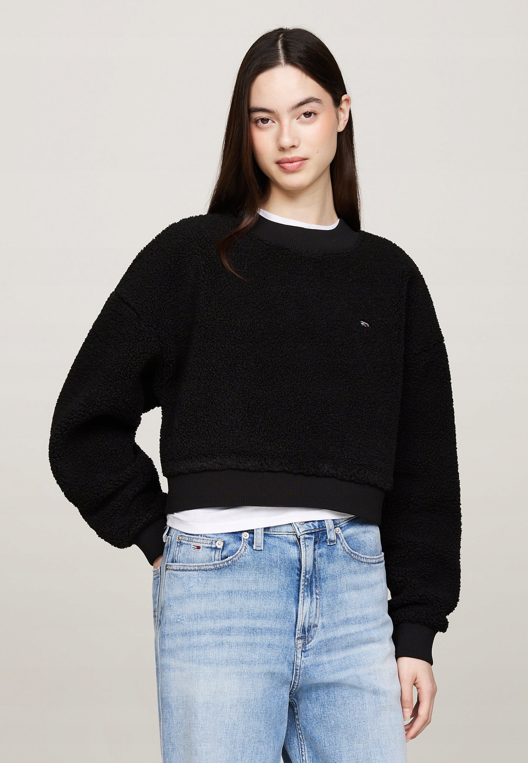 Tommy Hilfiger Černá Mikina S Krátkým Rukávem A Logem L Xta