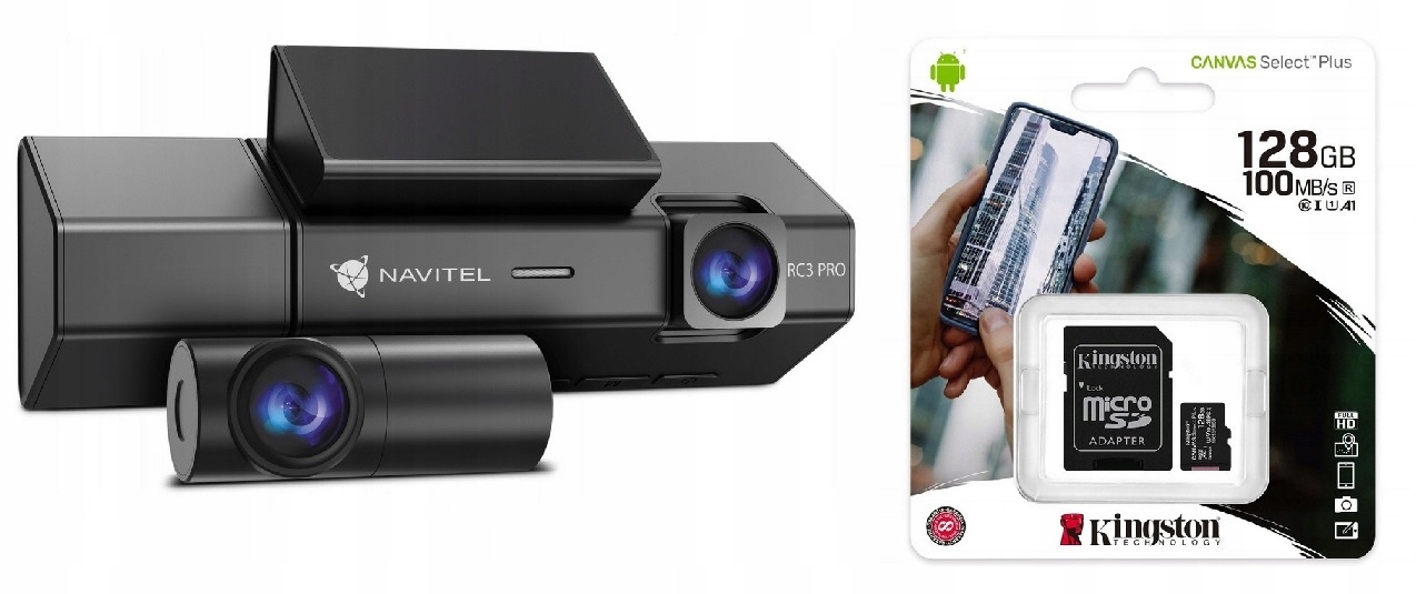Navitel RC3 Pro Autokamera záznamník jazdy Wi-Fi Gps 128 Gb