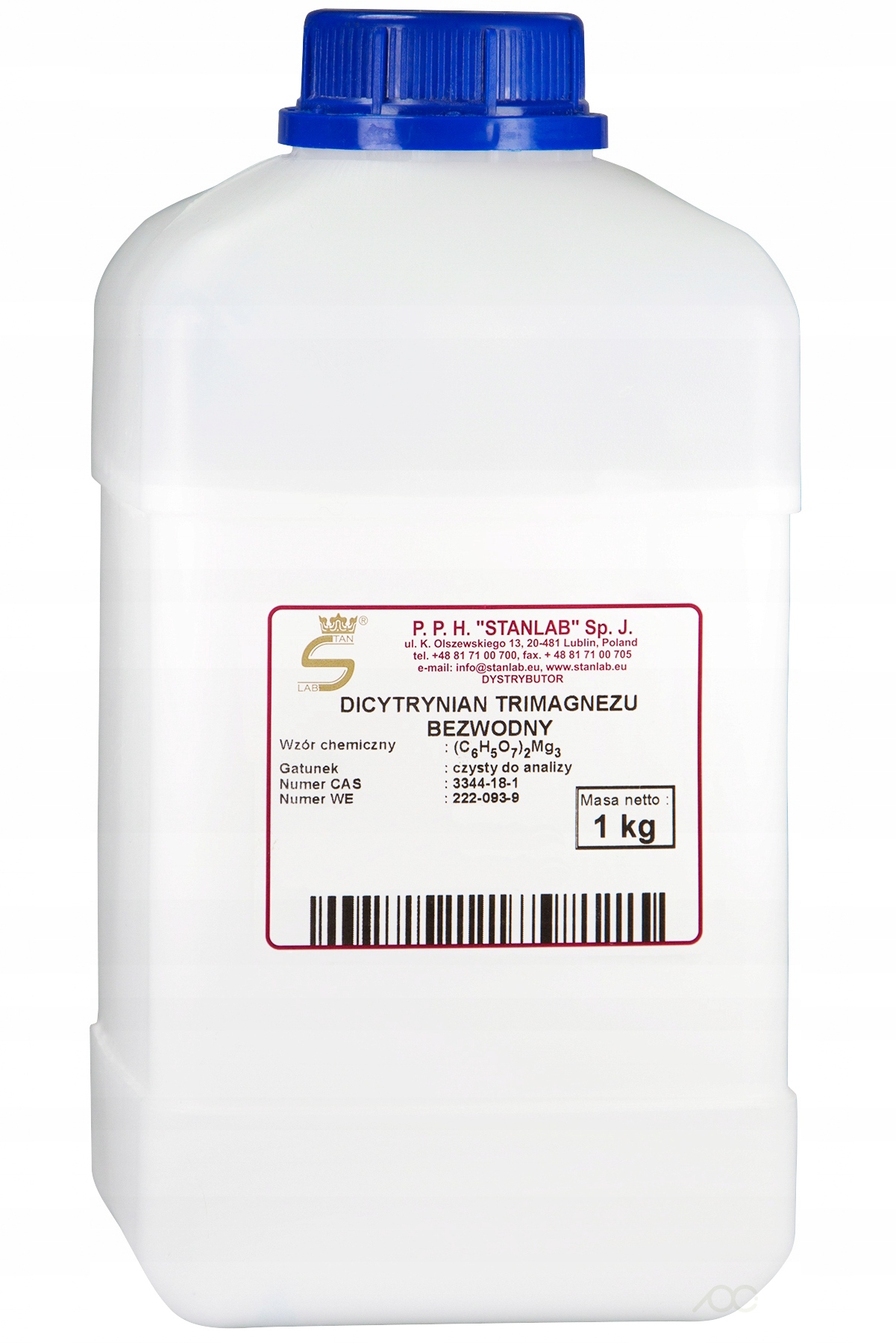 Dicytrynian Trimagnezu Bezwodny Czda 1kg magnez