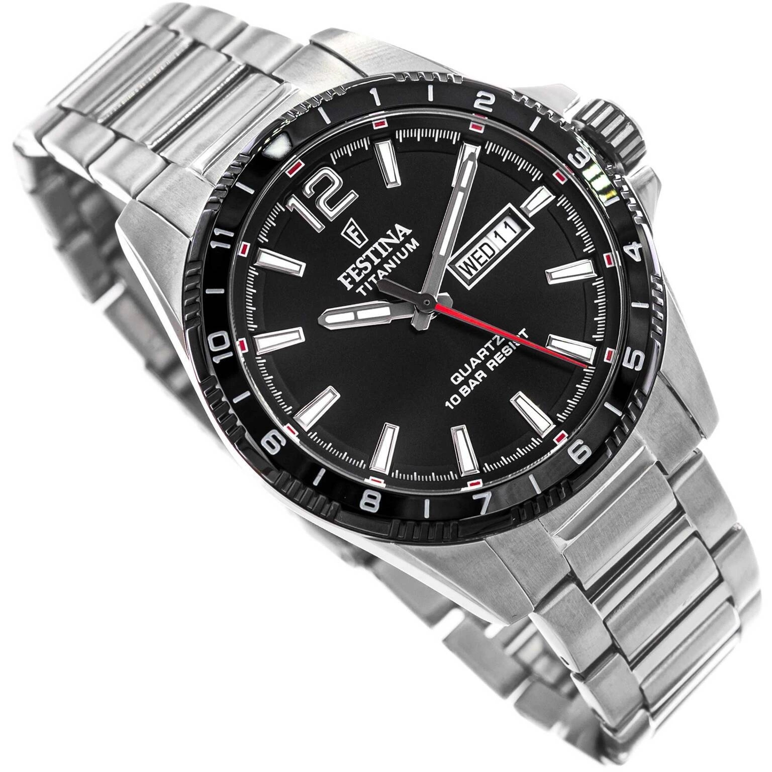 Pánské Hodinky Festina F20698/4 Titanium Date Na Náramku Titan Datumovka