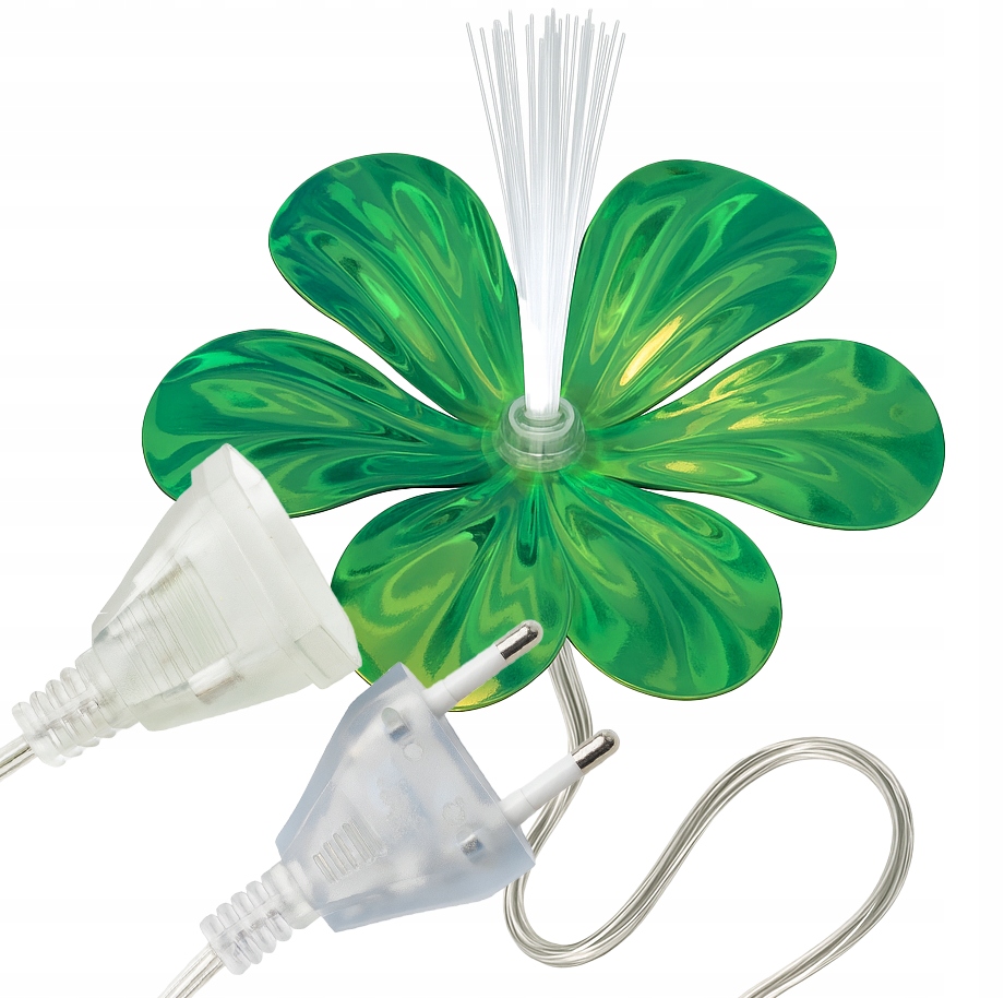 LAMPKI CHOINKOWE KWIATKI KWIATY KOLOROWE 20 LED BIAŁY ZIMNY ŚWIATŁOWODY