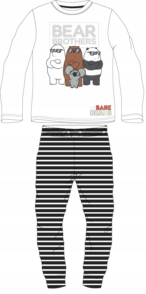 

Piżama Chłopięca Misie Bare Bears Dł. Rękaw 152