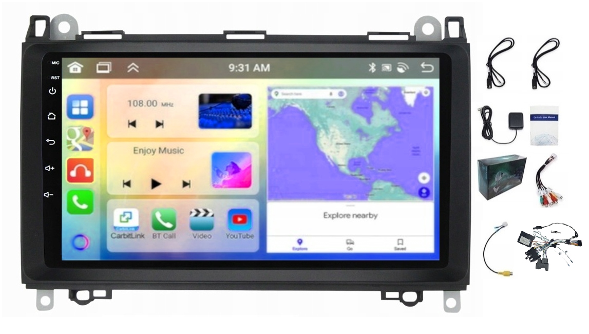 Rádio Navigácia Carplay Vw Crafter 2006-2017 Bt Wifi Android 4GB 64GB