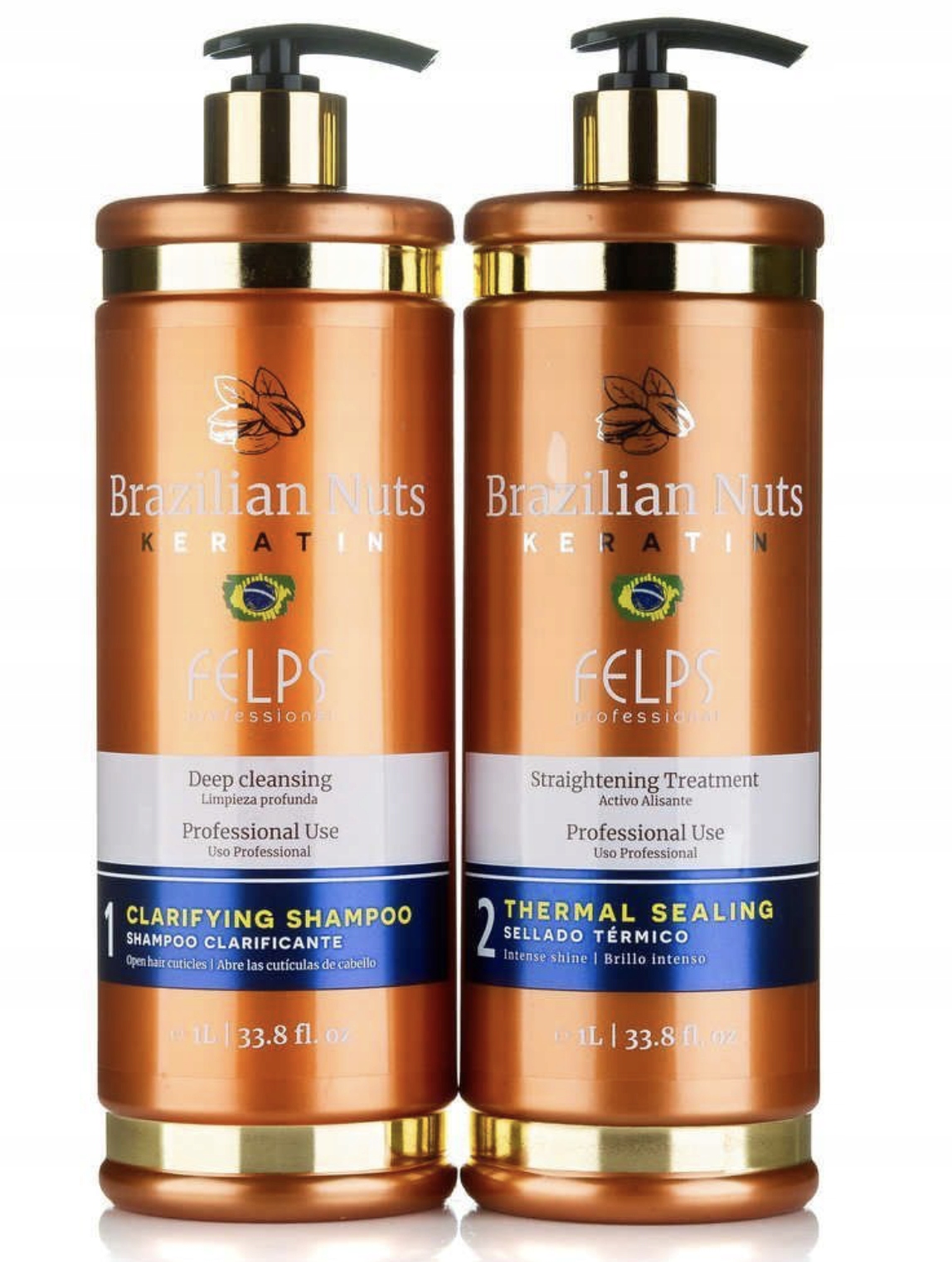 Felps Brazilské Ořechy Keratinová Termou Uzavírací Sada 2x1000ml